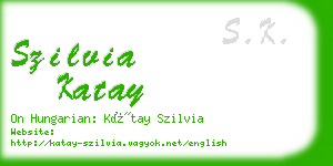 szilvia katay business card
